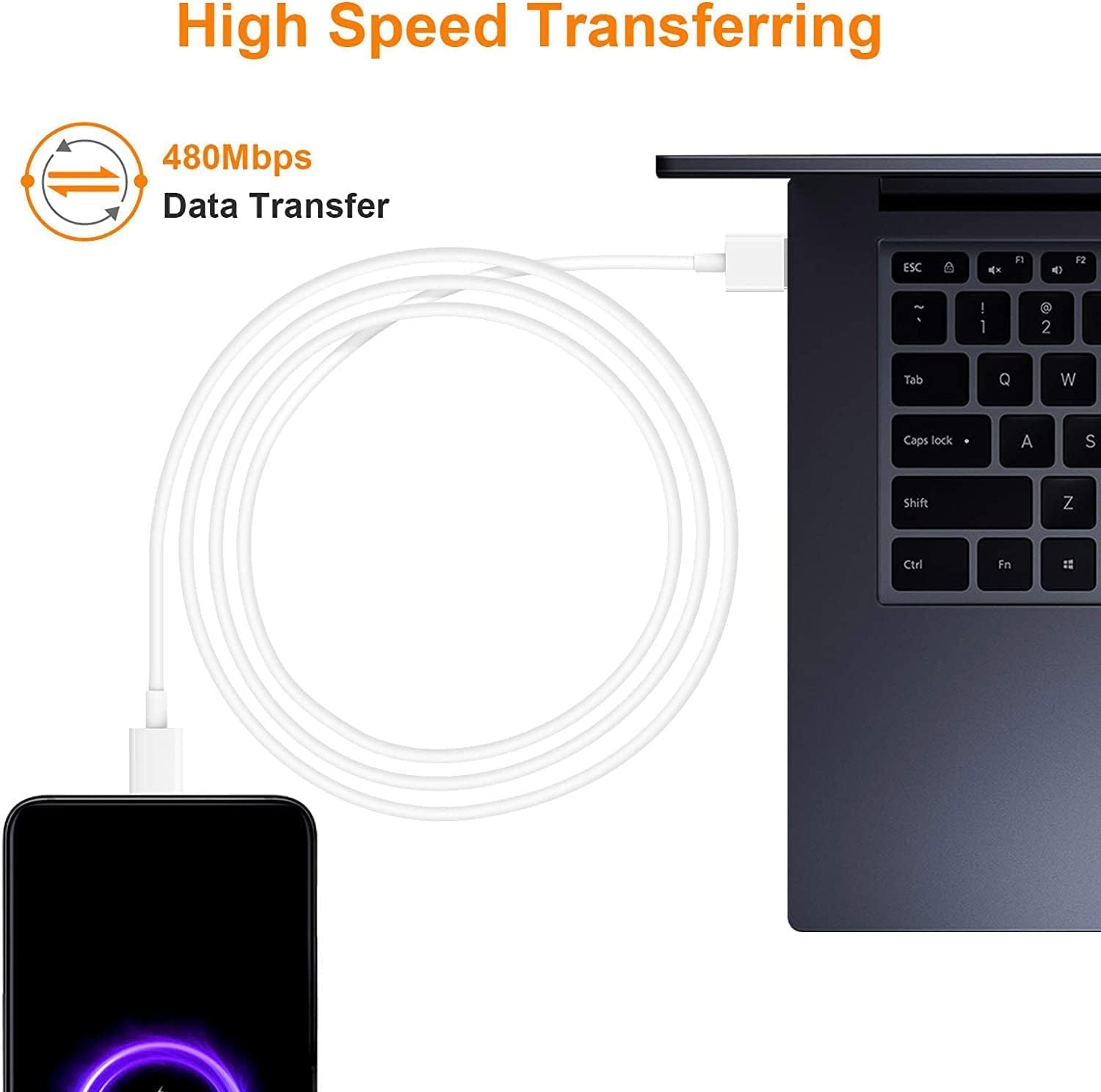 Type C Tangle-free Charging Cable for Amazon Fire HD 8 Plus, Sturdy Type C Cable with 3A Rapid Charging & 480 Mbps Data Transmission Speed, Compatible with Smartphones & Tablets(KC1, White) offers donot miss 6 Type C Tangle-free Charging Cable for Amazon Fire HD 8 Plus, Sturdy Type C Cable with 3A Rapid Charging & 480 Mbps Data Transmission Speed, Compatible with Smartphones & Tablets(KC1, White) offers donot miss