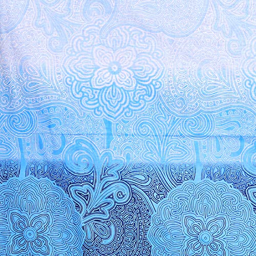 Image of Swayam Pure Cotton Double Bedsheet with 2 Pillow Covers | Size 90 x 100 inch | 160 TC | Ethnic Motifs Design | Soft Breathable Bed Sheet | Comfortable & Durable for Bedroom - Blue