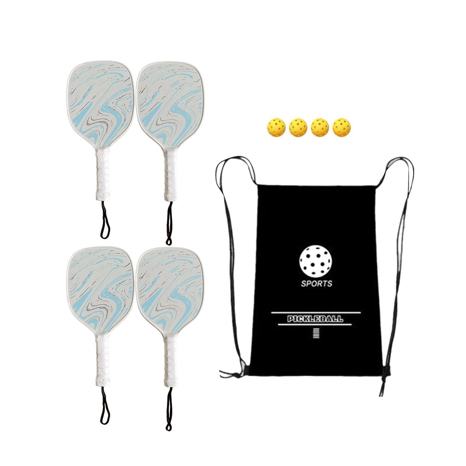 Vivi l'emozione del pickleball con le racchette ergonomiche | principianti e professionisti, e una borsa per il trasporto portatile e facile da trasportare. I set da pickleball sono