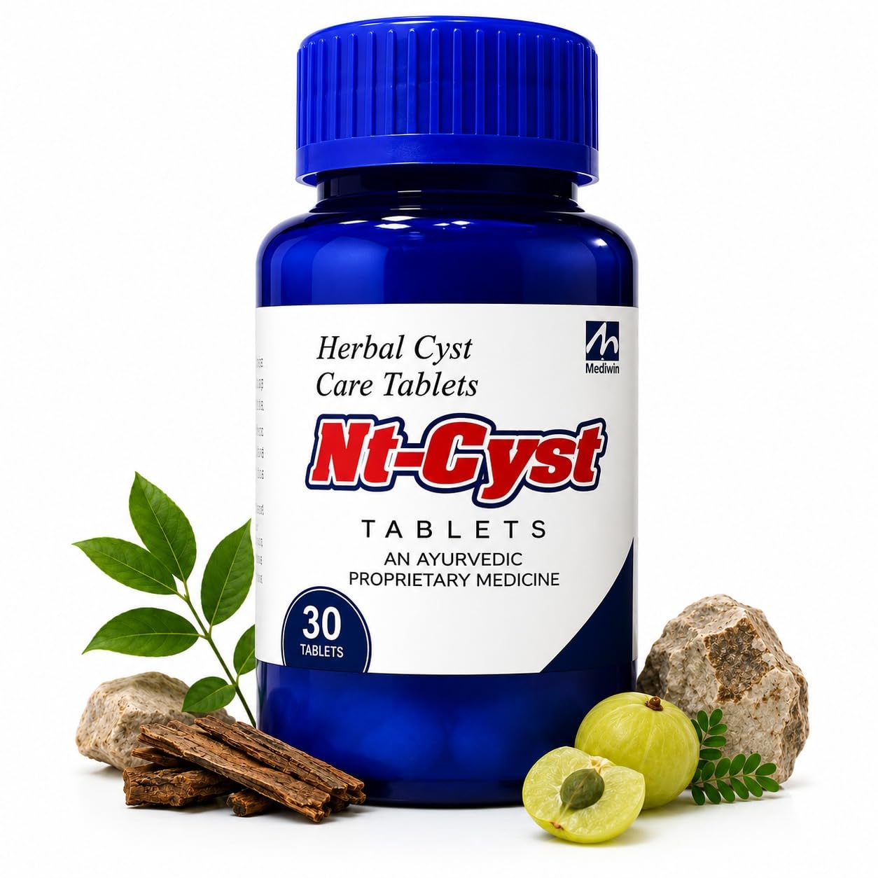 Mediwin Nt-Cyst Tablets 30s | Herbal Cyst Care with Kachnar Extract 700mg & Shuddha Guggul 200mg | Ayurvedic Support for Lipoma, Kidney & Breast Cyst Care, Glandular Wellness & Throat Swelling-image-17