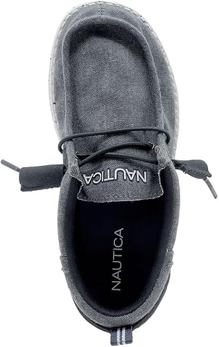 Miniatura 4 de Nautica Mocasines cómodos para niños y jóvenes, zapatos náuticos con cordones, ligeros, casuales, elásticos, para niños pequeños y grandes, Rushford