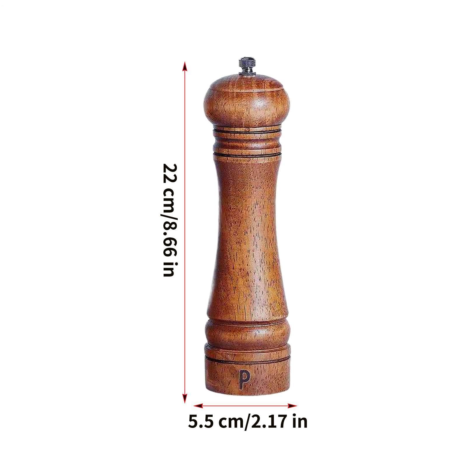 Drewniany Zestaw Młynków Do Soli I Pieprzu 22 cm, Napełnialny, Regulowana | Młynki do soli i pieprzu kuchnia, wewnątrz i na zewnątrz, grillowanie, piknik, stół