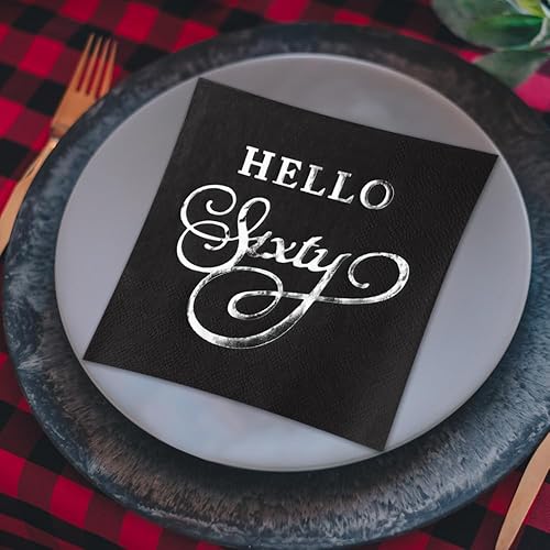 Miniatura 6 de Servilletas de papel desechables para fiesta de cumpleaños con lámina dorada, decoraciones de feliz cumpleaños, paquete de 100, servilletas de 3