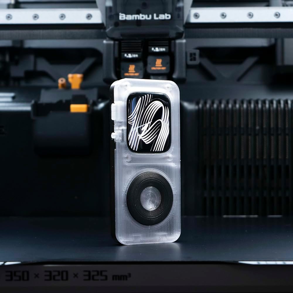 for Retro iPod Style Protective Case for Apple Watch Series SE/5/6/7/8/9/10, Unique 3D Printed Design with Click Wheel Aesthetic (Transprent Black, 42mm)