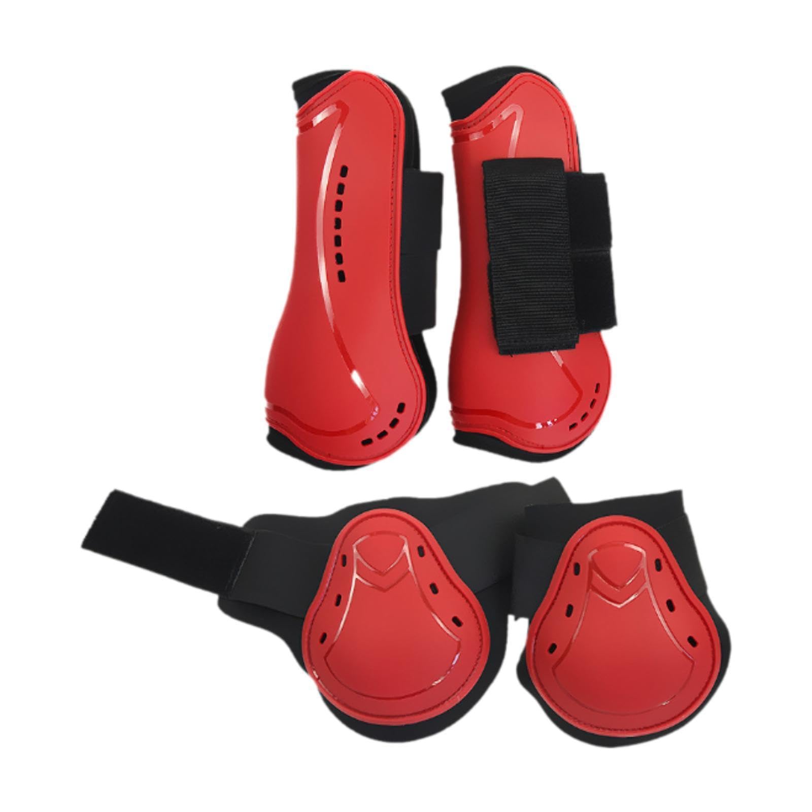Gralara 4 Protectores de tendón para Caballos, Equipamiento Ecuestre, para Patas Delanteras y traseras.
