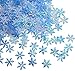 Youery 600Pcs Snowflakes Confetti,Fiocco di Neve Artificiale Bianco e Blu Fiocco di Carta per Christmas Wonderland Winter Frozen Party Matrimonio Compleanno Festa Decorazioni per Feste Forniture