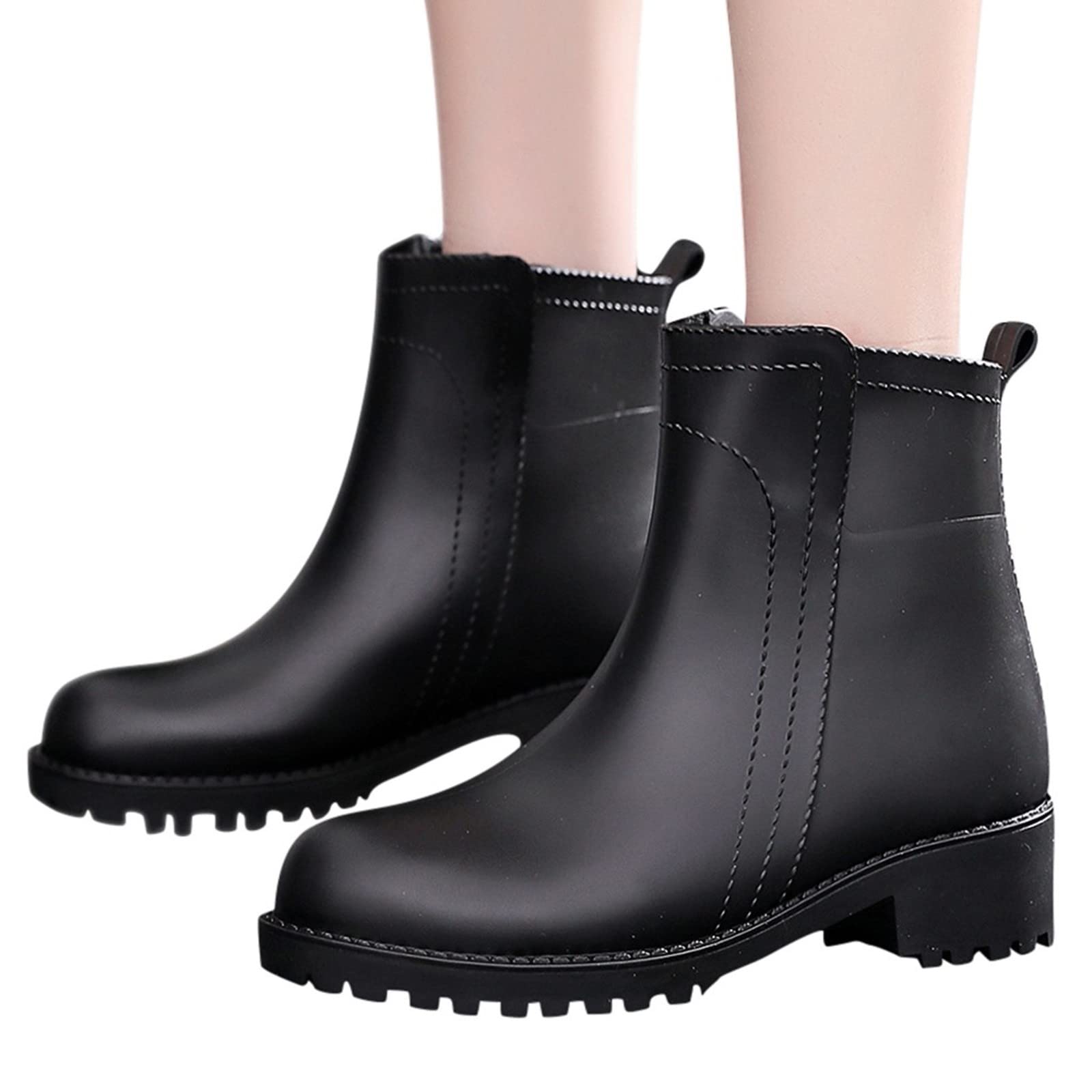 Botas de goma para mujer, botines de goma cortos, botas de lluvia, impermeables, botines de jardín, botas de goma, para exteriores, antideslizantes, para tobillo, botas de lluvia, botas de lluvia
