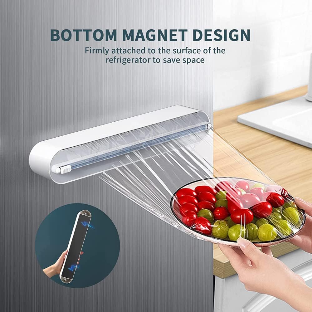 Refillable Magnetic Plastic With Slide Cutter, Sturdy Food