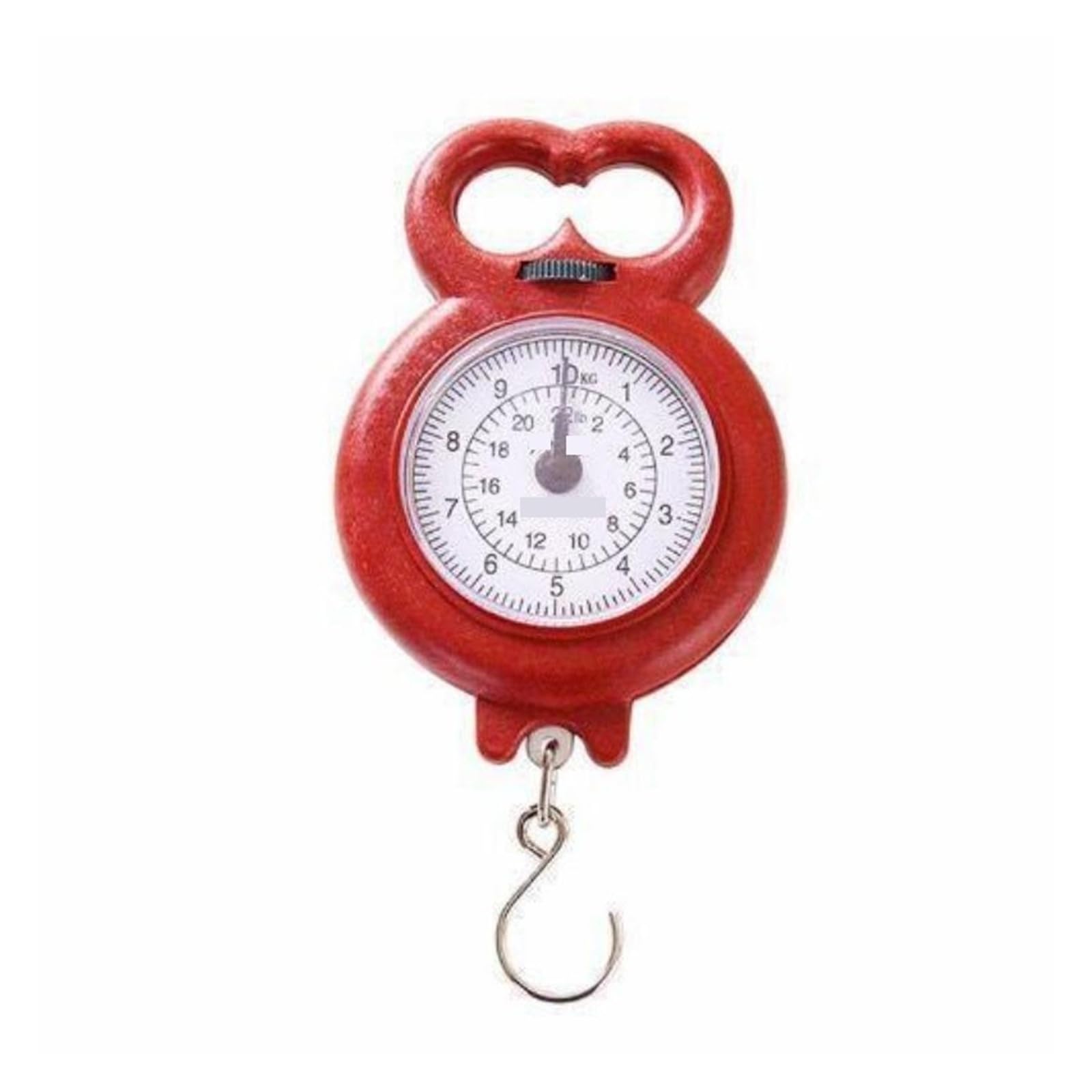 LNHHG Portable Pointers Hook Spring Hanging Scale Digital Weighing Scales 10kg Capacity(Rosso)