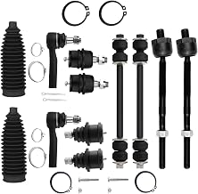 SCITOO 12-PC SET Suspension Kit For 2001-2005 For Ford Explorer Sport Trac Front Lower Upper Ball Joint Inner Outer Tie Rod End Sway Bar End Link Steering Boot