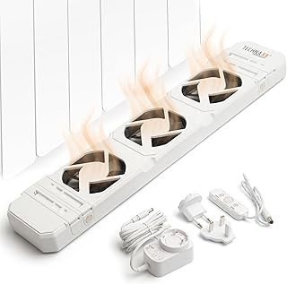 Technaxx TX-302 Energy Efficient Radiator Fan for 50-70cm Radiators and Convectors – Super Quiet, Auto On/Off with Tempera…