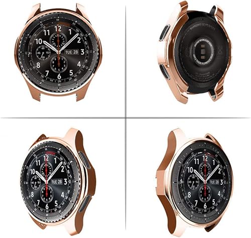 Miniatura 8 de FitTurn Compatible con Gear S3 Frontier SM-R760, marco de metal de TPU suave a la moda, resistente a los golpes, a prueba de golpes, carcasa