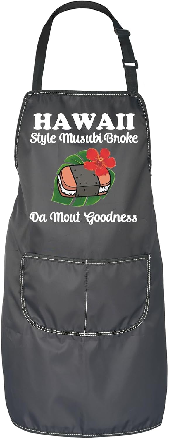 JNIAP Spam Musubi Musubi Hawaiian themed Apron Hawaii Foodie Gift Hawaii Vacation Travel Gift
