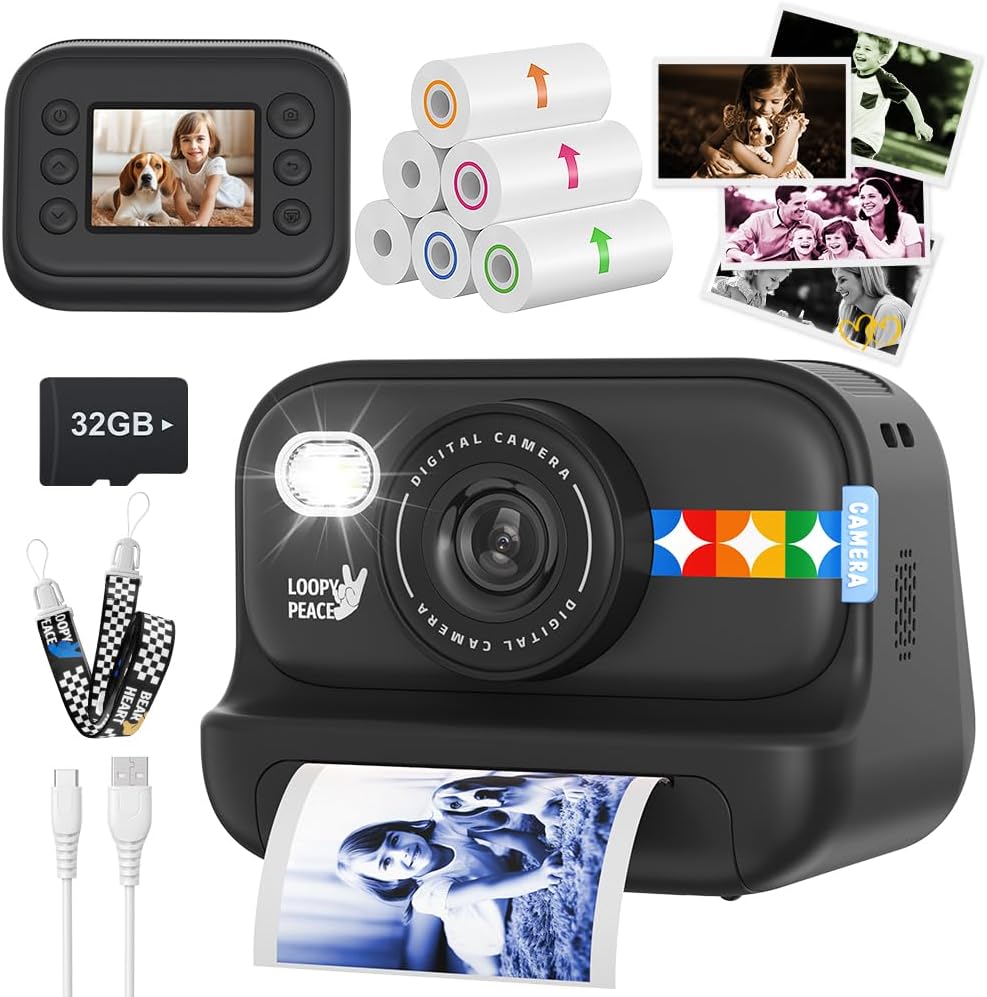 Kids Color Instant Print Camera – Kids Camera with...