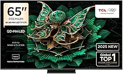 TCL Smart TV de 65 polegadas 4K QLED, Google TV, HDR 2600 nits CrystlGlow HVA Panel, 144Hz, tecnologia quantum dot, processador AiPQ Pro, áudio aprimorado IMAX, design fino 65C7K - (modelo 2025