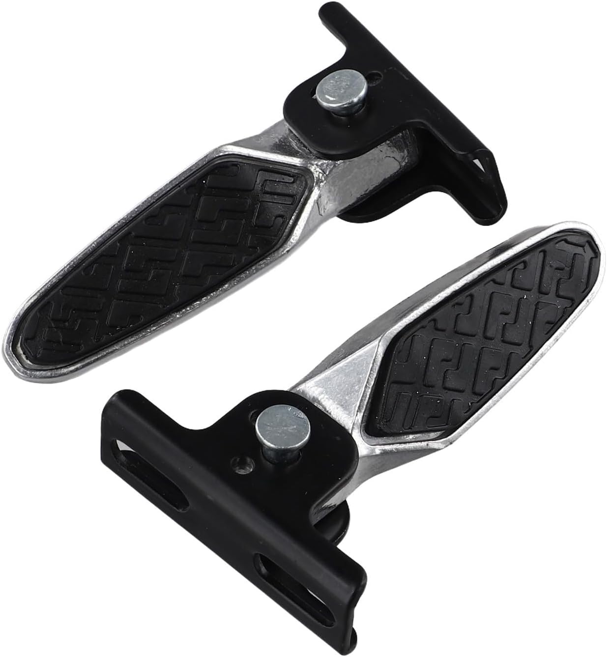 for 1Pair Electric Bicycle Pegs Foldable Pedal Platform Front Footrest, Metal Folding For E-Bike Scooter Vehicle Replacement Parts compatibility with