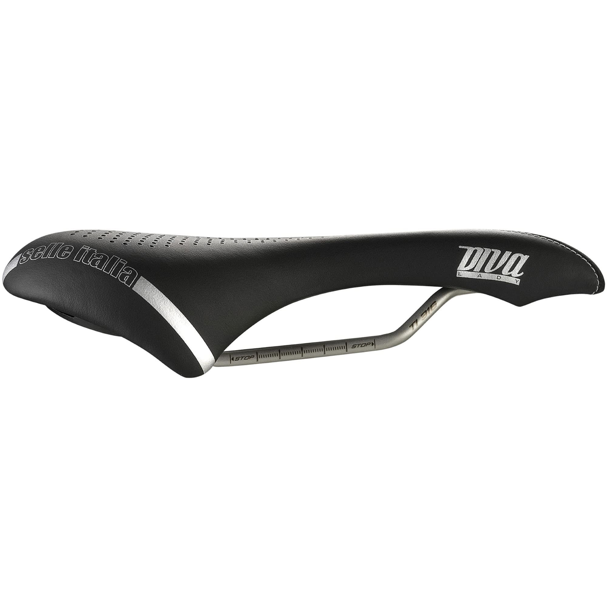 Selle Italia Diva Gel Superflow Black Ladies Bike Saddle (L3)