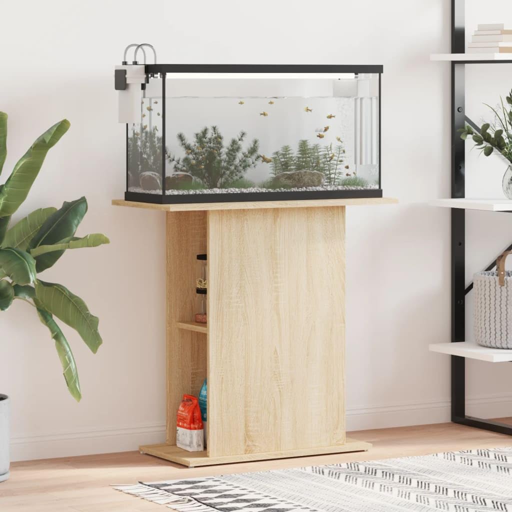 Tomostar Support pour Aquarium Meuble de Base chêne sonoma 75x36x72,5 cm