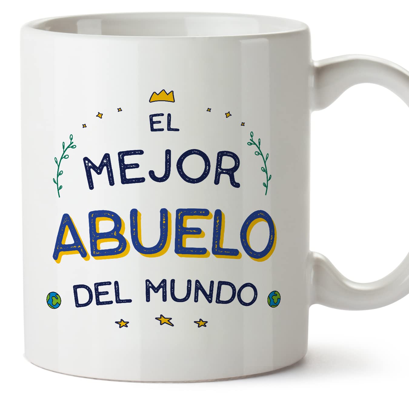 MUGFFINS Grandfather/Grandpa Mug - in Spanish - El Mejor del Mundo - Funny Gift for Grandfather's Day - Ceramic 11oz Mug
