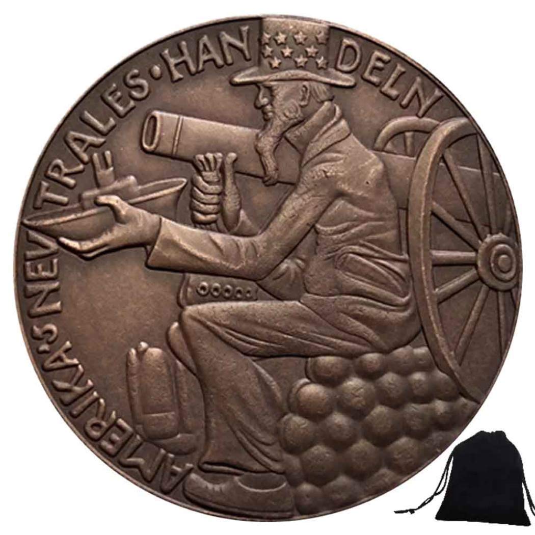 FKaiYin Geschnitzte Deutsche Reichsmark-Münze – Alte Gedenkmünze Mit 925er Silber-Überzug, In Sammeltasche, Perfekt Als Geschenk Für Sammler
