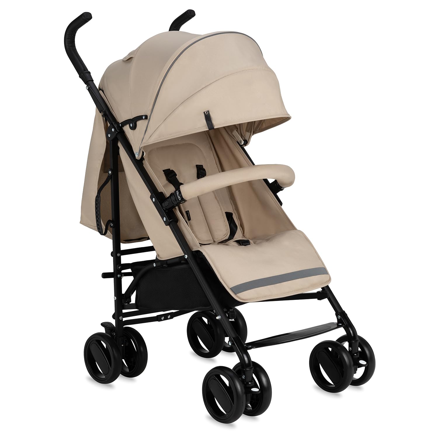 MoMi AKIRA Silla de paseo para niños a partir de 6 meses (hasta 15 kg), arnés ajustable de 5 puntos, bolso, cesta de la compra, protector de lluvia y mosquitera.