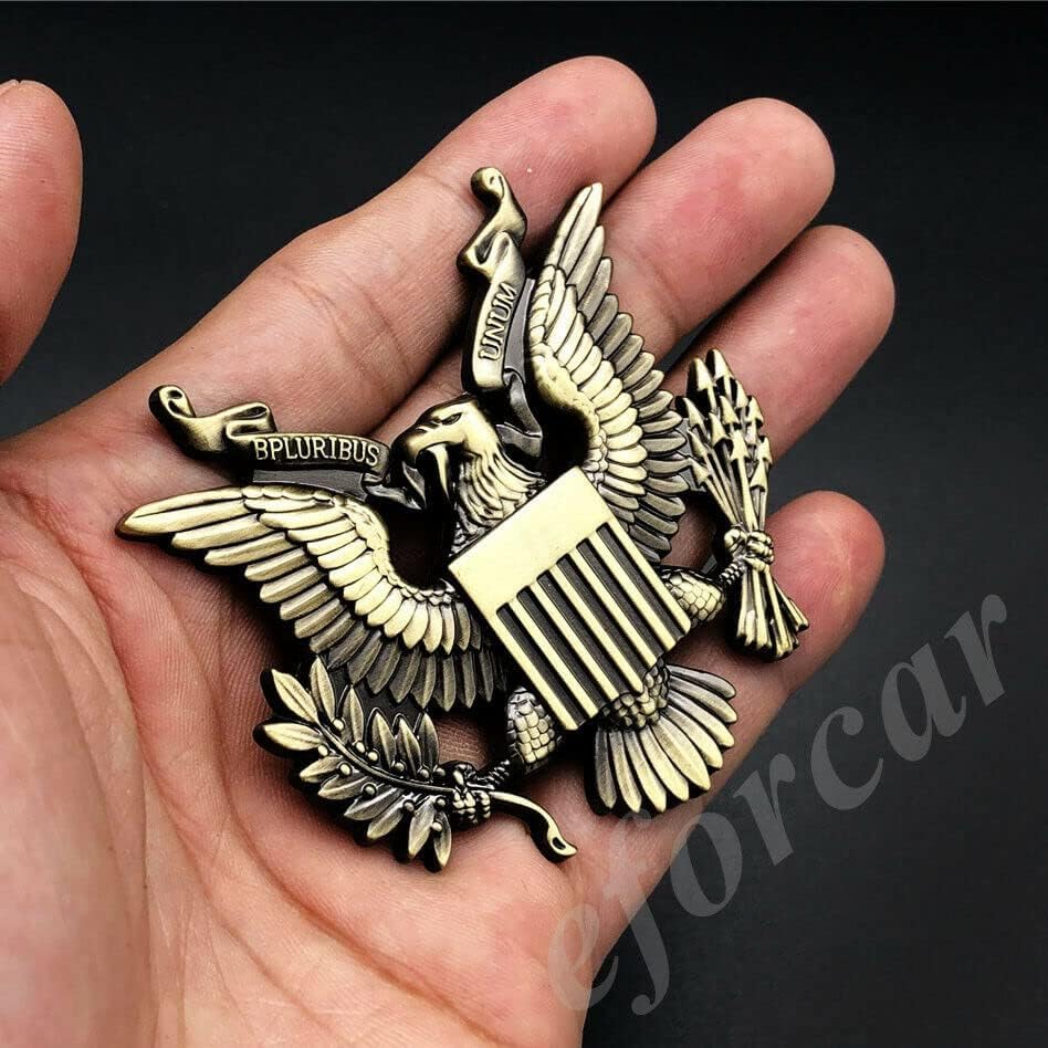 Image of 1x US Army Emblem US Military Army Badge US Army Decal Military Army Sticker for Universal Pickup and Car Metal (Guncolor)