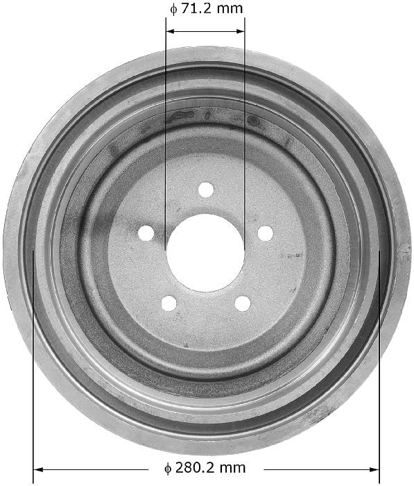 Image of Bendix Premium PDR0345 Rear Brake Drum compatible with Ford Elite 1976, LTD II 1979-1977, Ranchero 1979-1976, Thunderbird 1979-1977, Torino 1976, Mercury Cougar 1979-1976