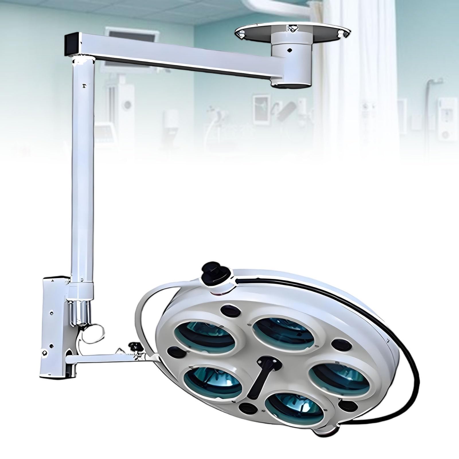 ExoticaBlend Ceiling Mounted Medical Exam Light, Shadowless Light Lamp, 180° Rotation, Adjustable Brightness, Illuminance 100000Lux, Used in Dental, ENT, Gynecology & Veterinary Fields