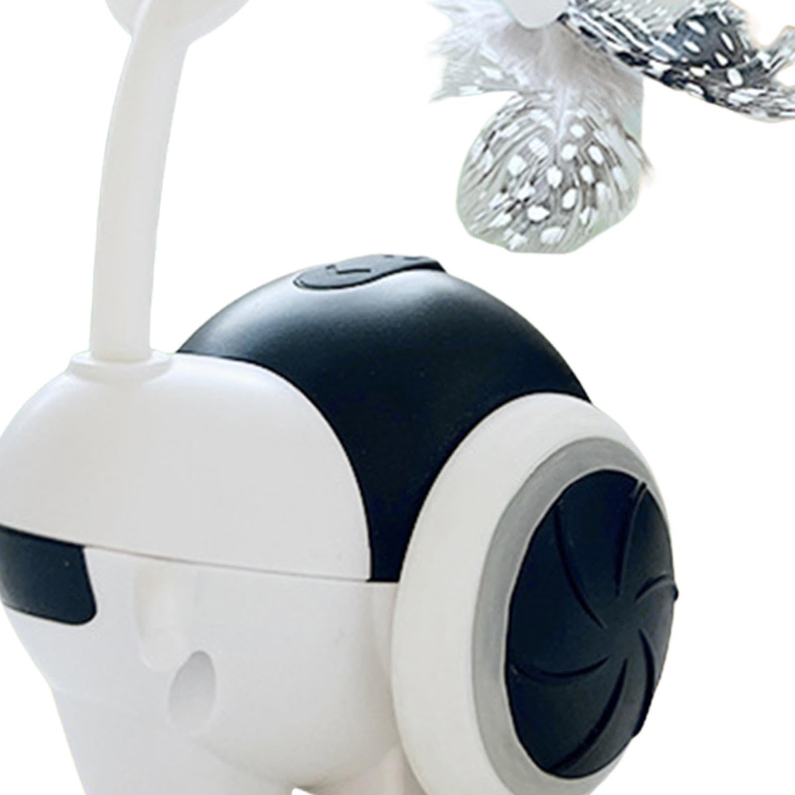 F Fityle Giocattolo Automatico per Gatti, Giocattolo interattivo per Gatti, Accessori per Animali Domestici, arricchimento dell'esercizio per Gatti Adulti, Nero