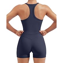 SUUKSESS Women 2 Piece Workout Sets High Waisted Biker Shorts with Pockets Built in bra Racerback Tank Tops