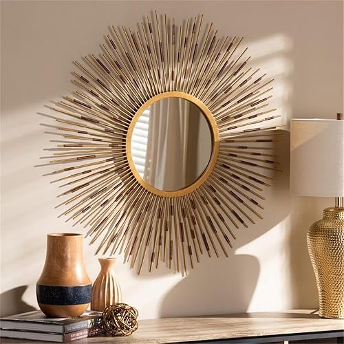 Miniatura 2 de BOWERY HILL Espejo de pared decorativo Sunburst en oro