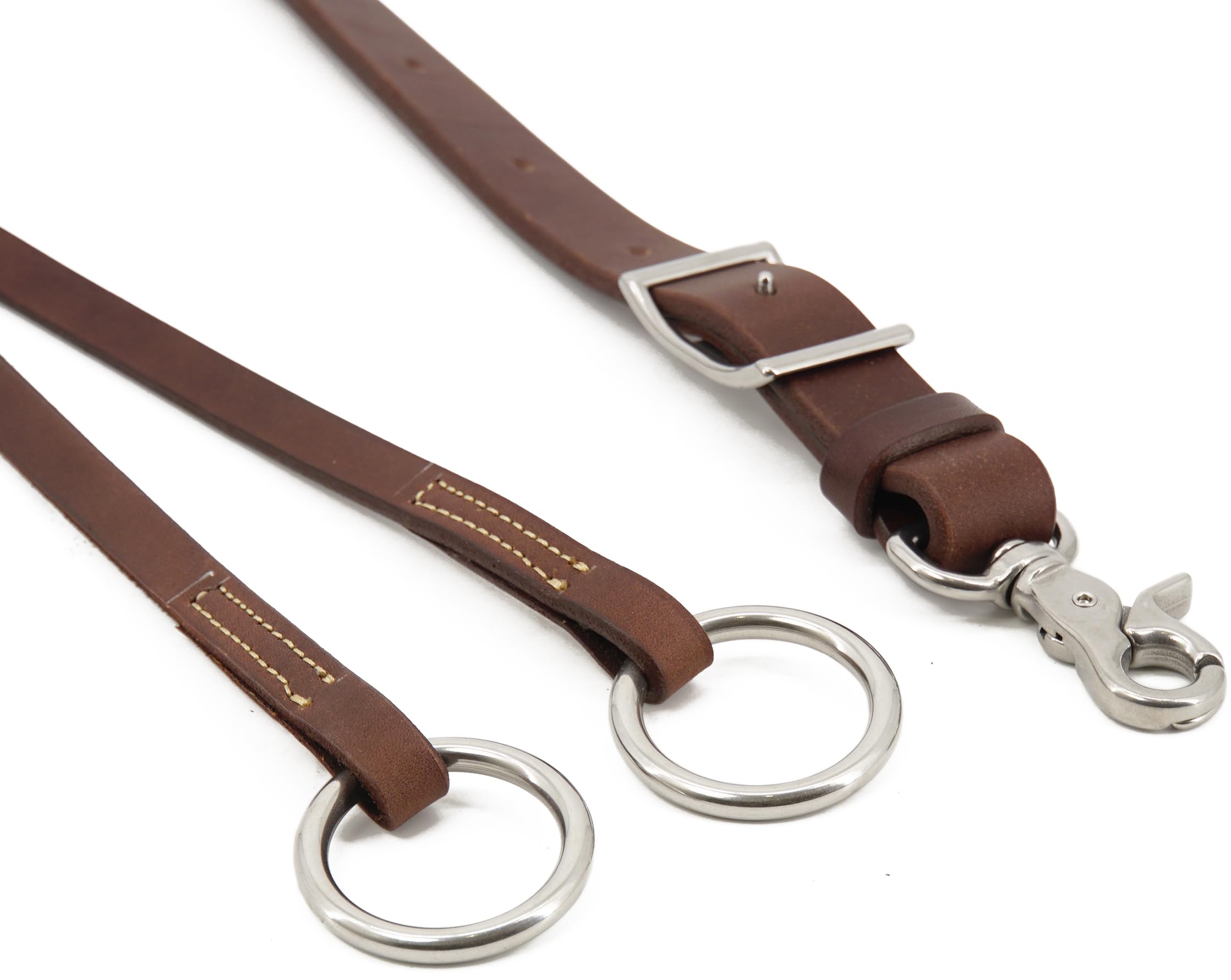 Jeereal Horquilla de entrenamiento de caballo de cuero occidental, accesorio de circunferencia, 1 x 28 pulgadas