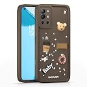 Pikkme Back Cover for OnePlus 8T 5G / OnePlus 9R 5G | Cute Fun Cartoon 3D Bear Silicone Full Body Protection Bumper Cover (Brown) gallery image