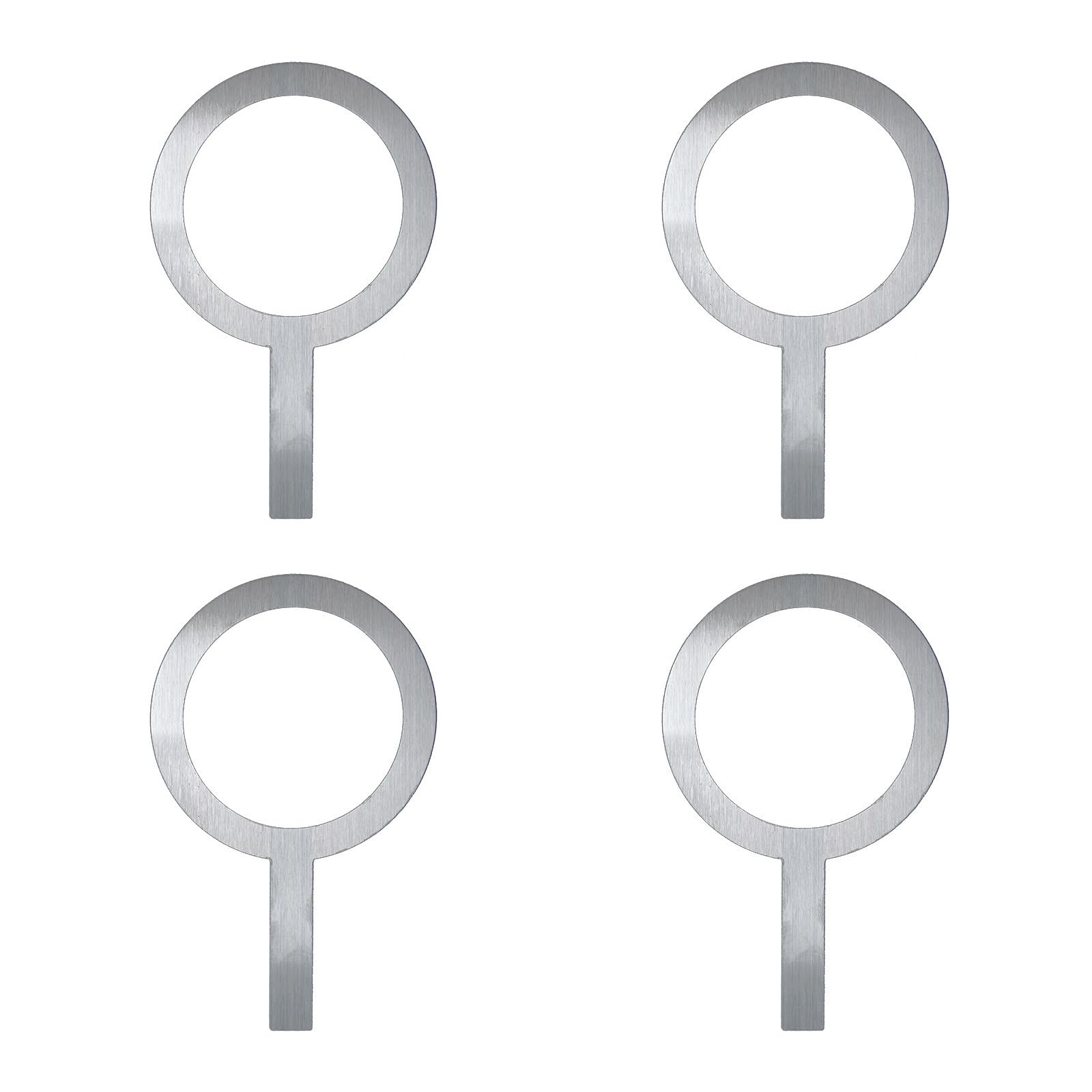 Kalttoy 4 Pack Stainless Steel Drink Rings Drinkware Rings Cup Multifuntional Use Suitable for Milk Foams Coffee Creation Drink