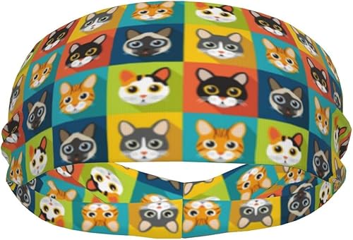 Diademas de entrenamiento con bonito estampado, antideslizantes, deportivas, para correr, yoga, para hombres, mujeres, niños, niñas, tenis, gimnasio