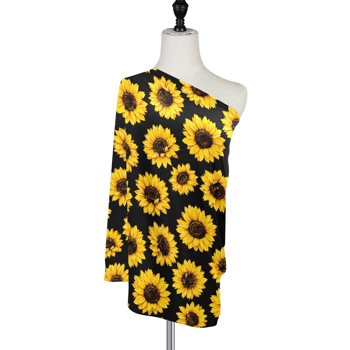 Cubierta de lactancia, suave para el asiento del coche, cubierta de girasol multiusos para el asiento del coche del bebé, cubierta del carrito de la compra, bufanda, manta ligera para cochecito