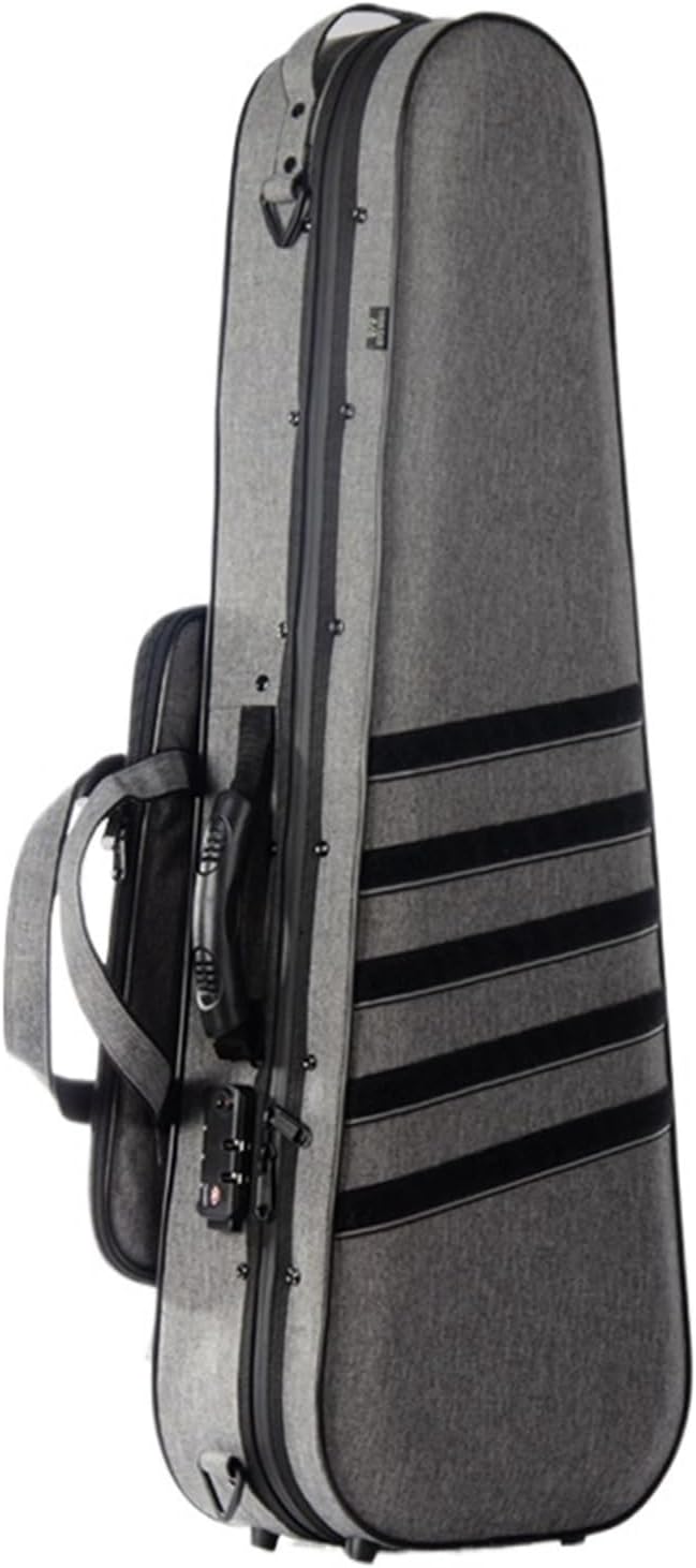 Violin instrument case 4/4 Canvas Violin Case With Handle Waterproof Ultralight Adult Shoulder Bag With Sheet Music(Gray)