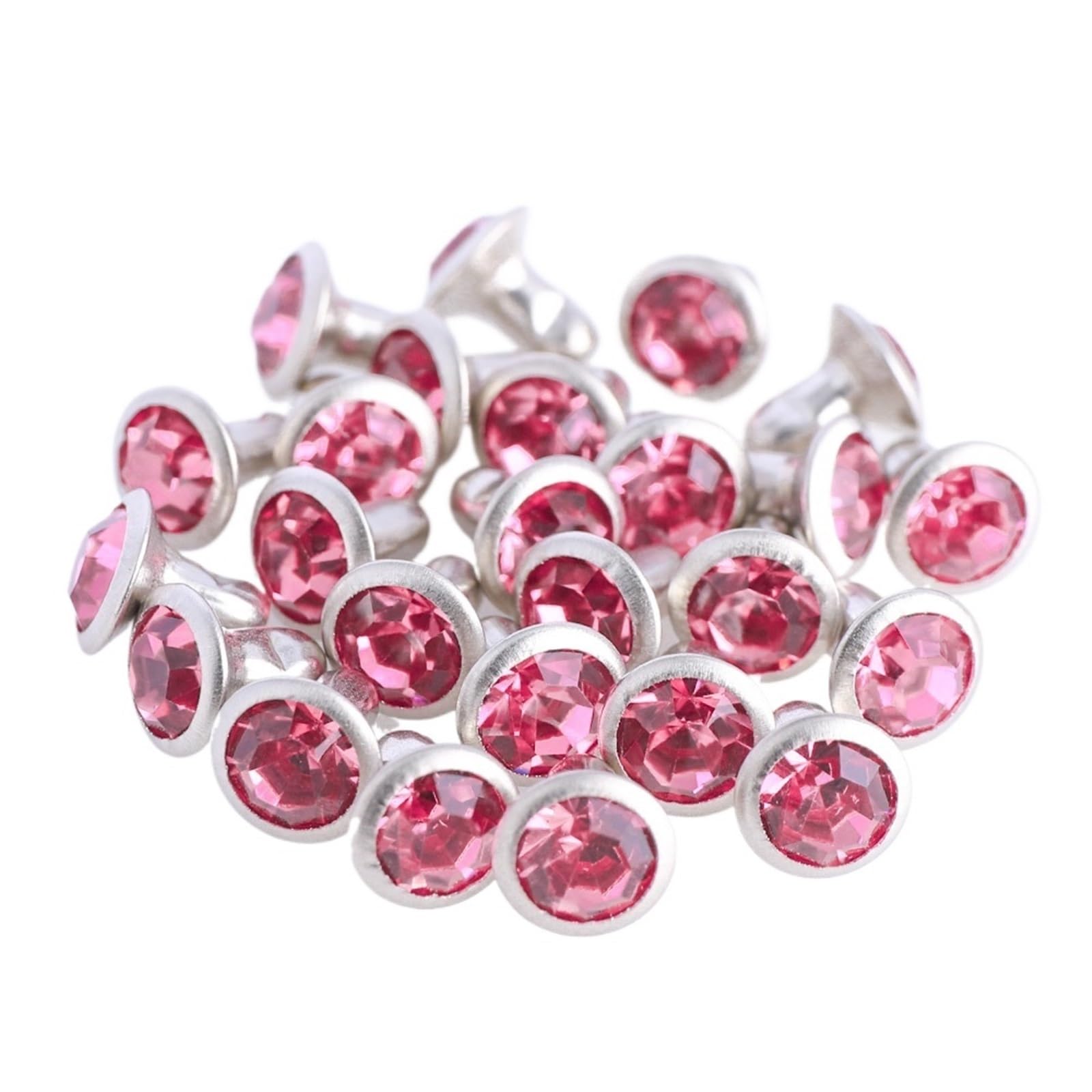 Rivets en strass transparents, Rivets Strass Multicolores 6mm/8mm Paquet de 100/200(Color13,8mm-200Sets)