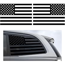 2 PCS Rear Window American Flag Decals, Waterproof Tactical USA Flag Side Window Vinyl Stickers, Universal Patriotic Flags Decals Stars Stripes Decor for SUV Truck Pickup
