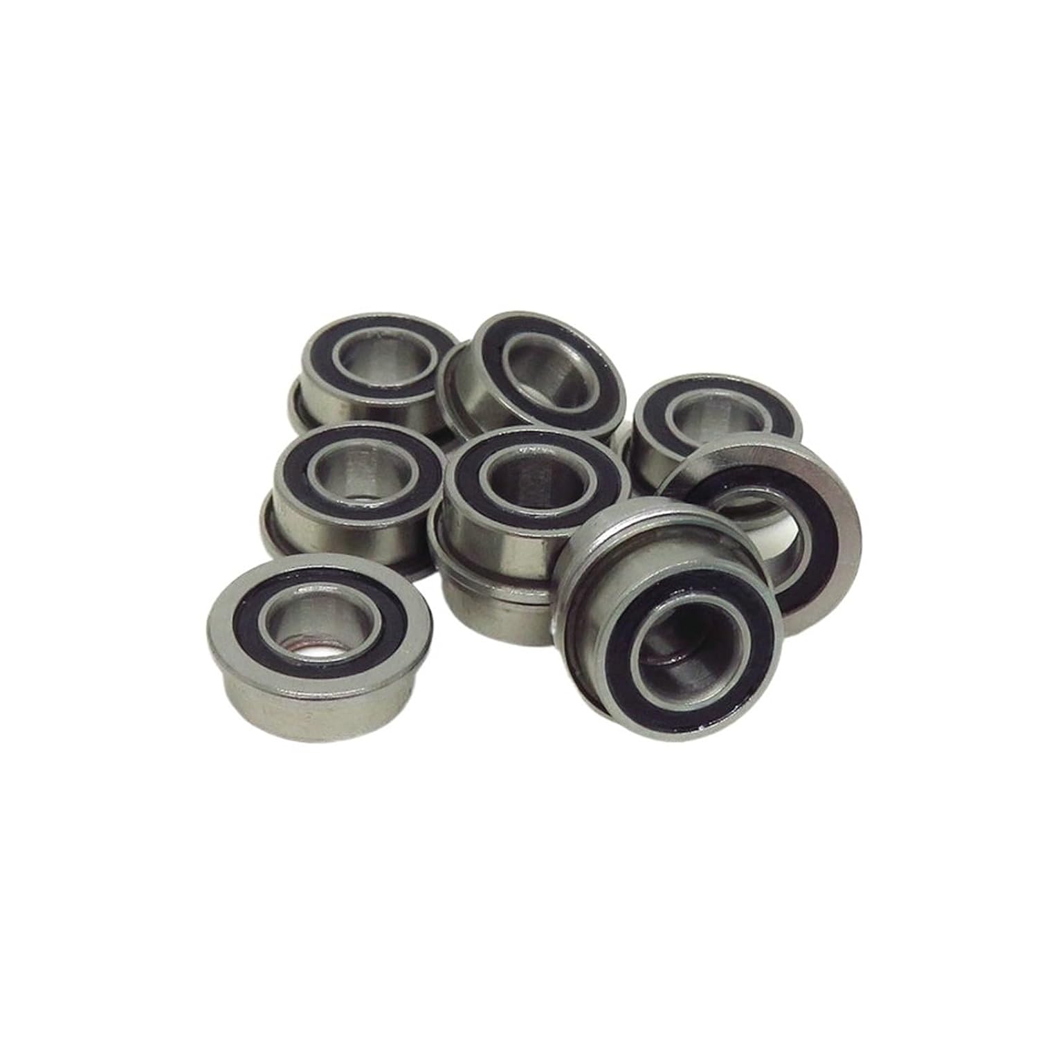 5 Pieces MF106ZZ Flange Bearing 6x10x3 mm deep Groove Ball MF106 ZZ MF106Z LF1060ZZ 6 * 10 3 Miniature(MF104-ZZ 4x10x4)