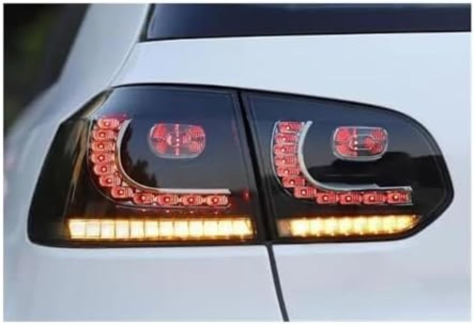 Dla Vw Mk6, dla Golf 6 R 2009-2013 tylna lampa przeciwmgłowa światło hamowania, dla cofania dynamiczny skręt, dla tylnego światła tylnego samochodu sygnalizacyjnego Wskaźnik (3) (3)
