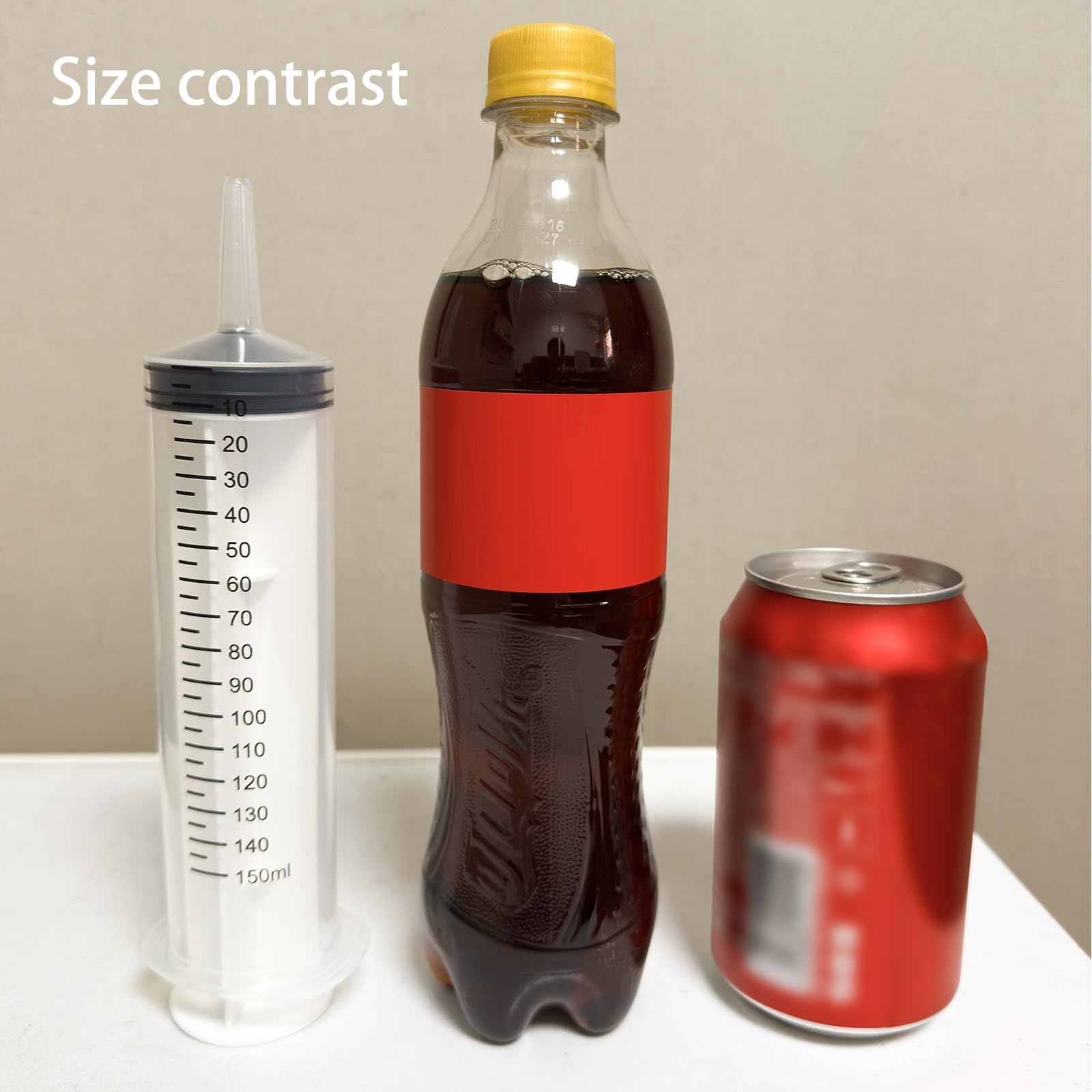 Paquete de 2 jeringas grandes de 150 ml, jeringas grandes de jardín para laboratorios científicos, medición, riego, relleno (150 ml)