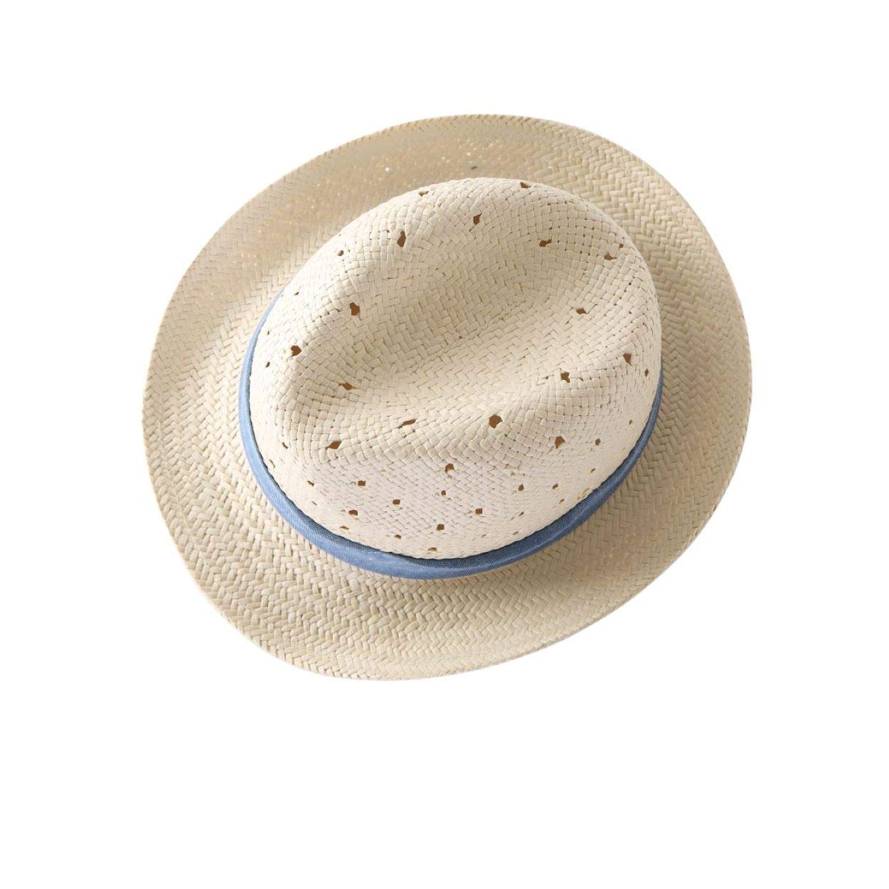 Chapeau de paille d'été pour enfants garçons Chapeau de protection solaire pour bébé Chapeau de plage Fedora