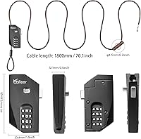 Vista 4 de Adjustable Combination Cable Lock - 6.5ft Steel Cord for Trail Camera, Kayak, Luggage, Suitcase, Helmet - Zinc Alloy, 10,000 Codes, Easy to Use