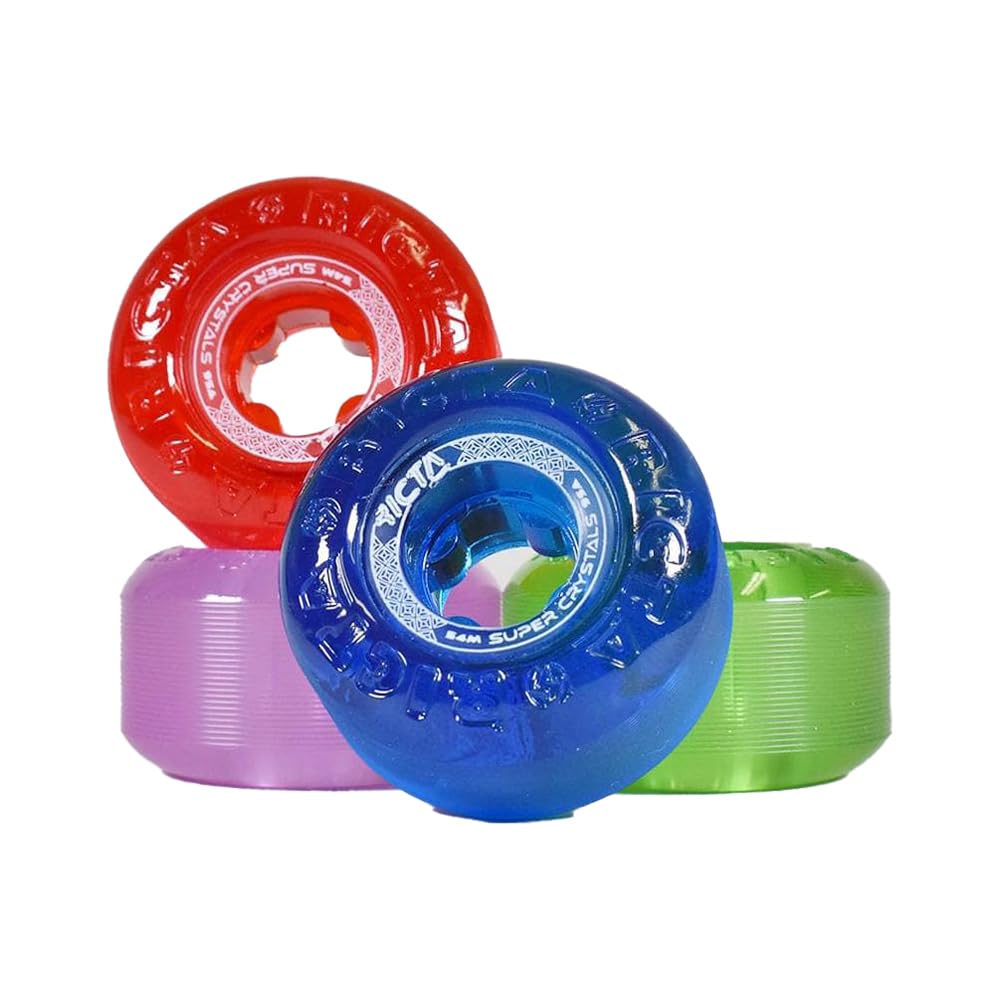 Ricta Super Crystals 95a Skateboard Wheels - Purple/Green/Blue/Red - 54mm