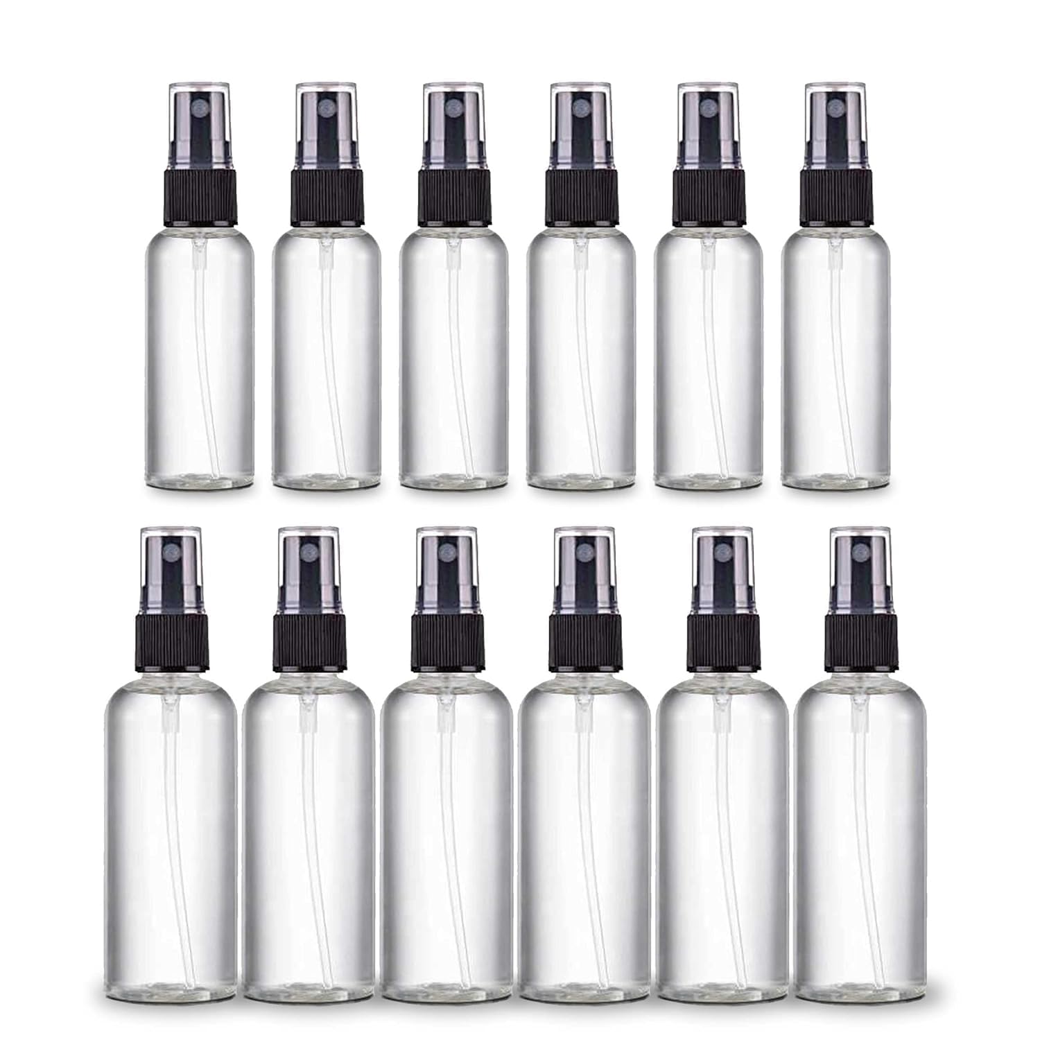 Xpandio Spray Bottles Fine Mist Spray Bottles Clear Empty Plastic Travel Bottles Refillable Mist Sprayer with Cap for Oils Travel Perfumes (50 ML (6 PC)+100 ML (6 PC)-image-15