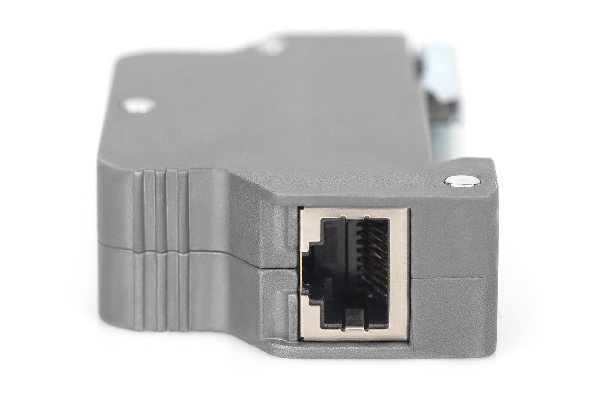 DIGITUS Protezione contro le sovratensioni PoE - fino a 10 kV - 2x porta RJ45 - PoE++ - montaggio su guida DIN - classe di protezione IP40 - 10/100/1000Mbps