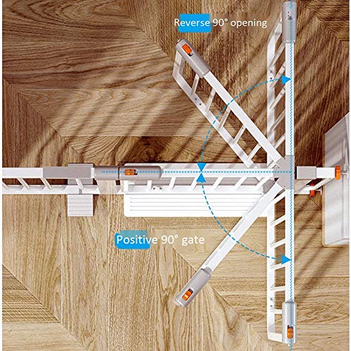 Barrière de sécurité pour bébé et parc pour animaux en métal blanc de 125 à 132 cm - 3