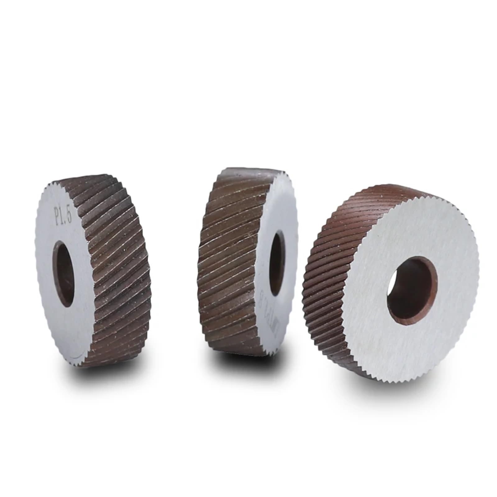 Koło radełkowane, Zestaw 2 prostych kółek radełkowanych HSS, skok 1,0 mm, średnica zewnętrzna 26 mm, średnica wewnętrzna 8 mm i grubość do tokarki do metalu