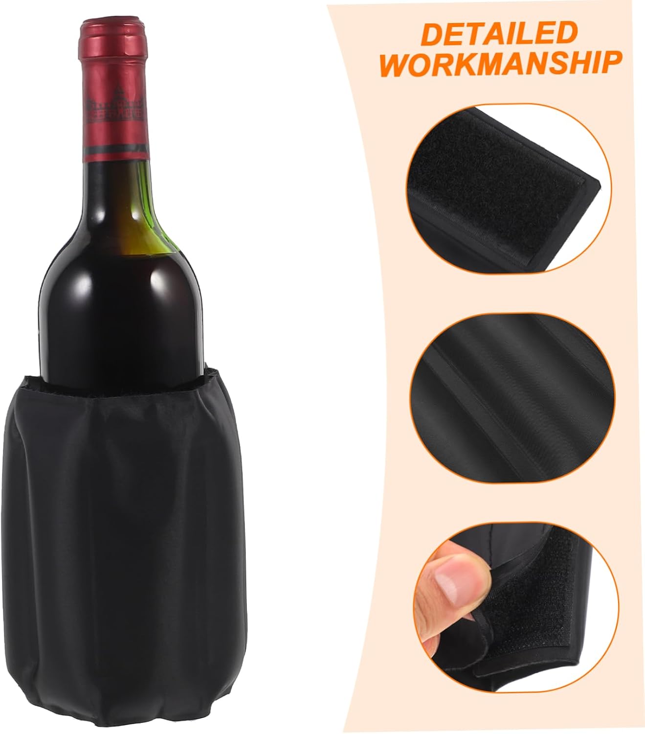 Healifty Reusable Gel Ice Packs Wine Bottle Cooler Sleeve Insulated Wine Chiller Bag Portable Freezer Pack for Camping and Household Use Design Maintains Temperature Effectively